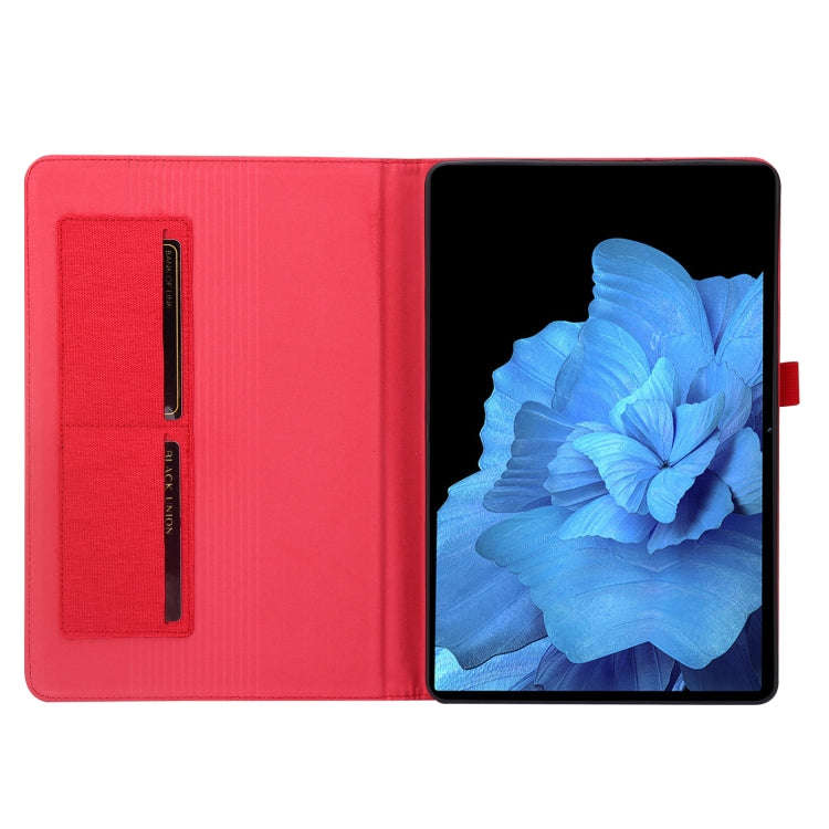 For vivo Pad 11 inch Horizontal Flip TPU + Fabric PU Leather Tablet Case(Red)