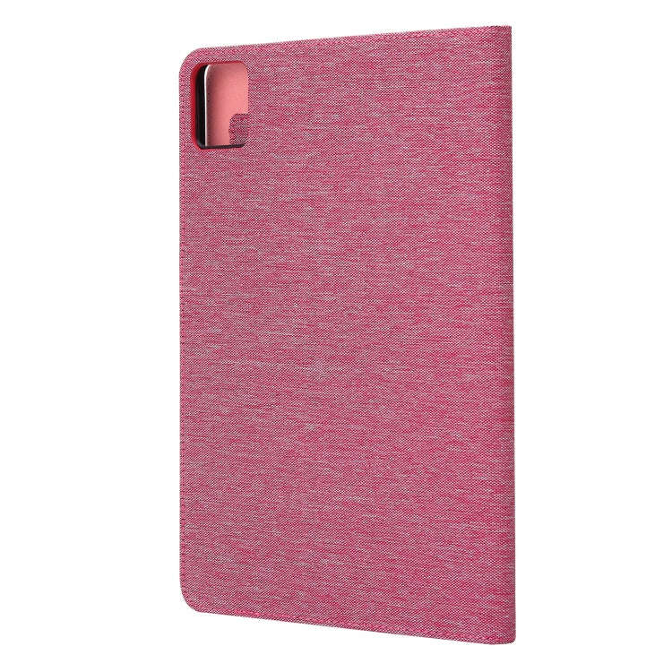 For vivo Pad 11 inch Horizontal Flip TPU + Fabric PU Leather Tablet Case(Rose Red)