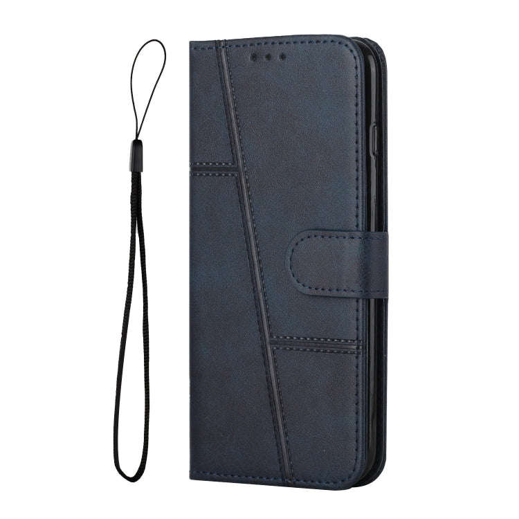 For Infinix Smart 6 Stitching Calf Texture Buckle Leather Phone Case(Blue)