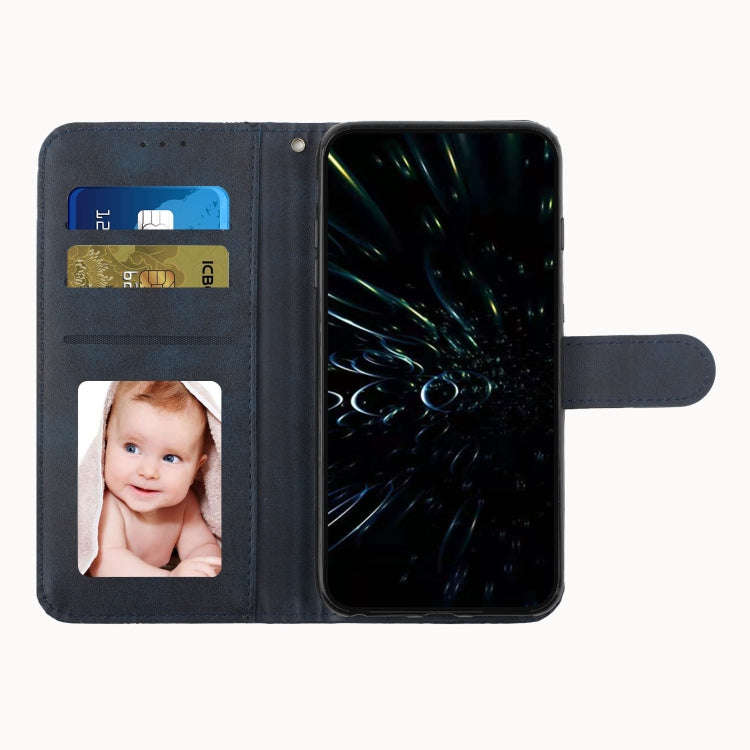 For Infinix Smart 6 Stitching Calf Texture Buckle Leather Phone Case(Blue)