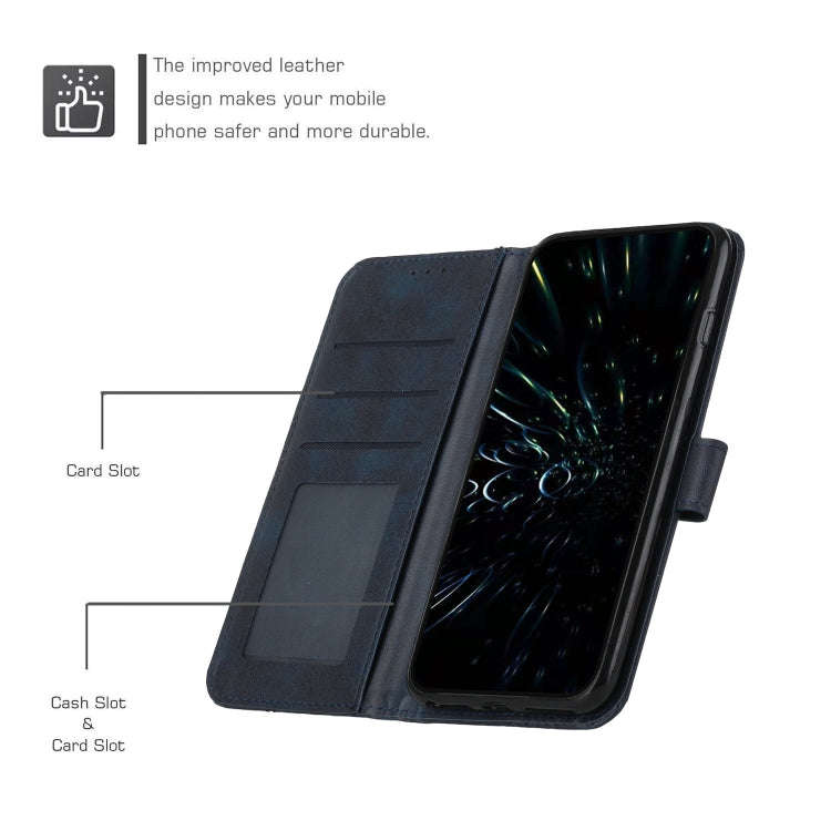 For Infinix Smart 6 Stitching Calf Texture Buckle Leather Phone Case(Blue)