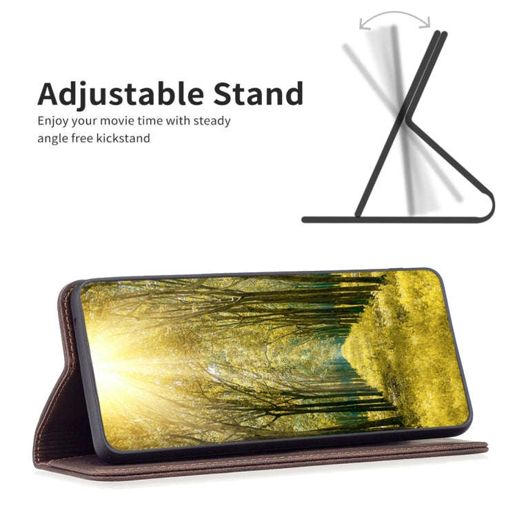 For Sony Xperia 1 III Magnetic RFID Blocking Anti-Theft Leather Phone Case(Brown)