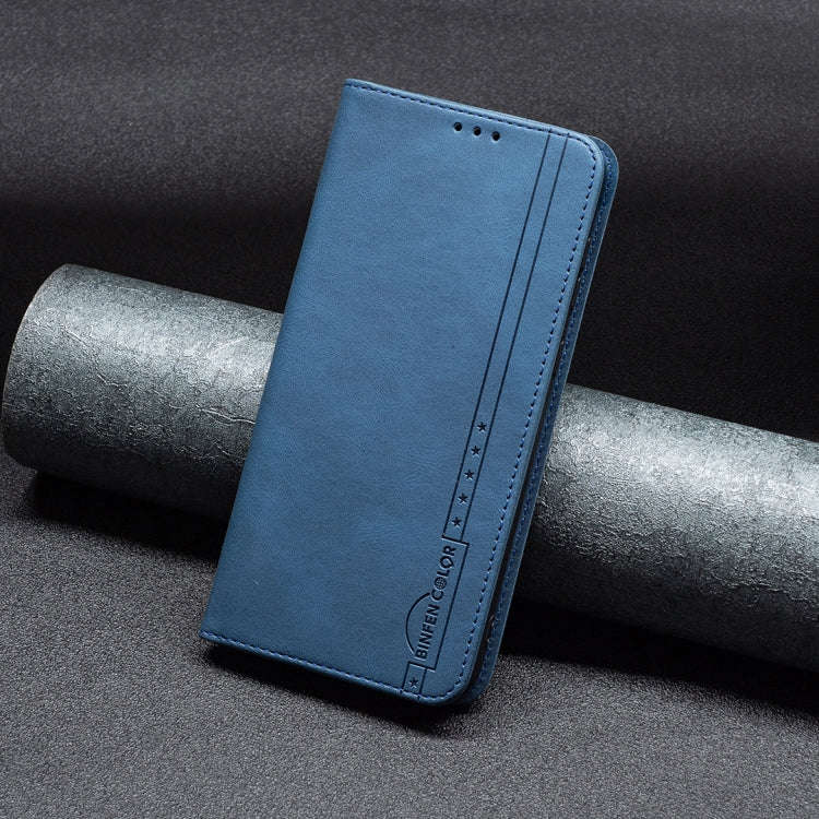 For Sony Xperia 5 III Magnetic RFID Blocking Anti-Theft Leather Phone Case(Blue)