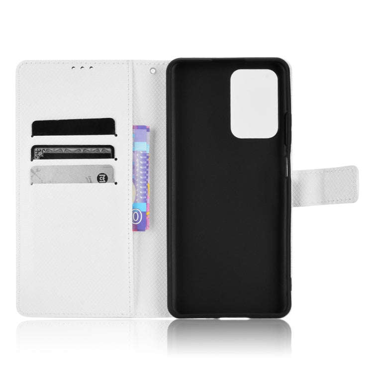 For ZTE Blade V40 Pro Diamond Texture Leather Phone Case(White)