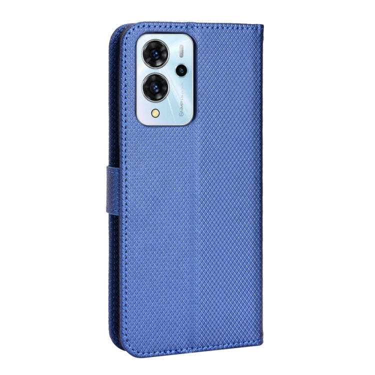 For ZTE Blade V40 Pro Diamond Texture Leather Phone Case(Blue)