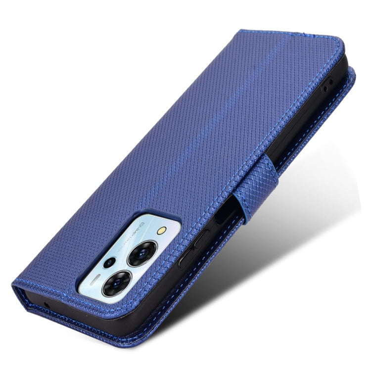 For ZTE Blade V40 Pro Diamond Texture Leather Phone Case(Blue)