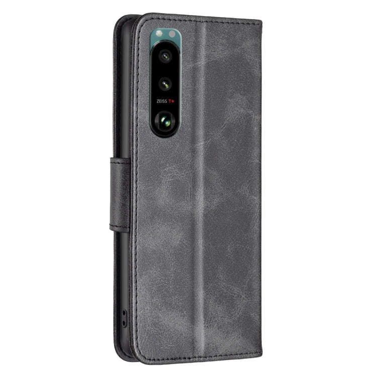 For Sony Xperia 5 III Lambskin Texture Leather Phone Case(Black)