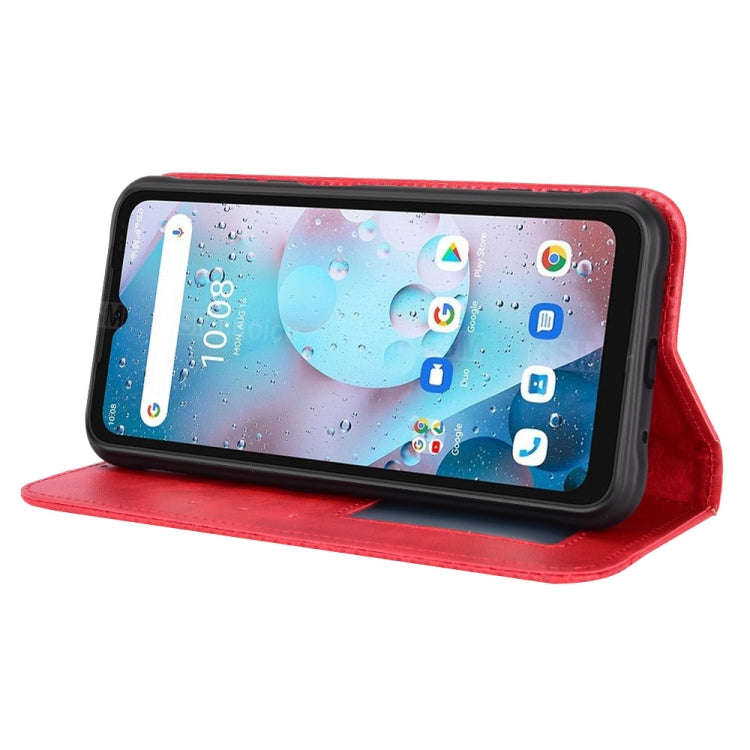 For Umidigi Bison X10S / X10S NFC Magnetic Buckle Retro Texture Leather Phone Case(Red)