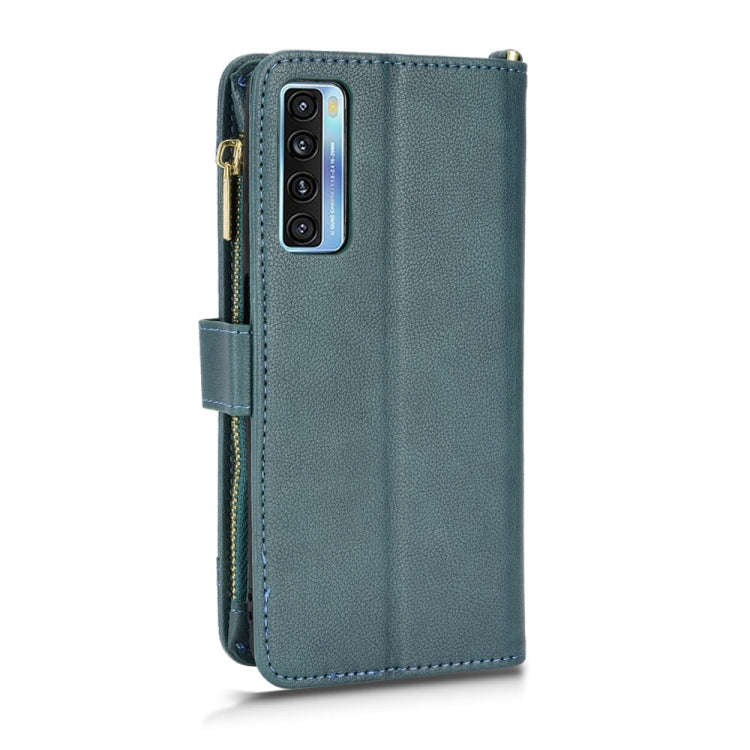 For TCL 20S / 20 5G / 20L Litchi Texture Zipper Leather Phone Case(Green)