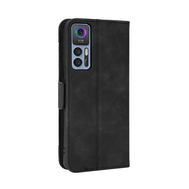 For TCL 30 5G / 30+ Skin Feel Calf Texture Card Slots Leather Phone Case(Black)
