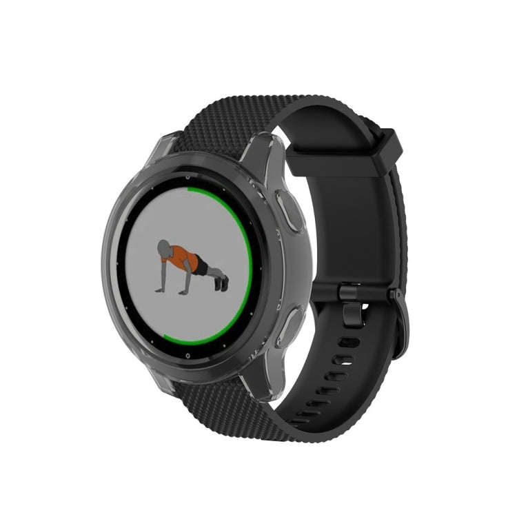 For Garmin Vivoactive 4 TPU Protective Shell(Transparent Black)