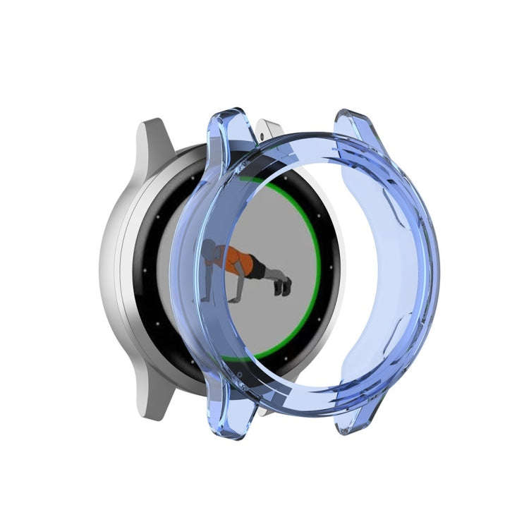 For Garmin Vivoactive 4 TPU Protective Shell(Clear Blue)