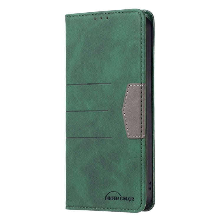 For Honor 60 Pro Magnetic Splicing Leather Phone Case(Green)