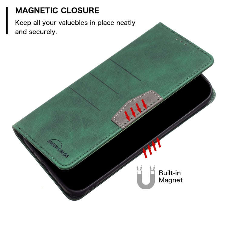 For Honor 60 Pro Magnetic Splicing Leather Phone Case(Green)