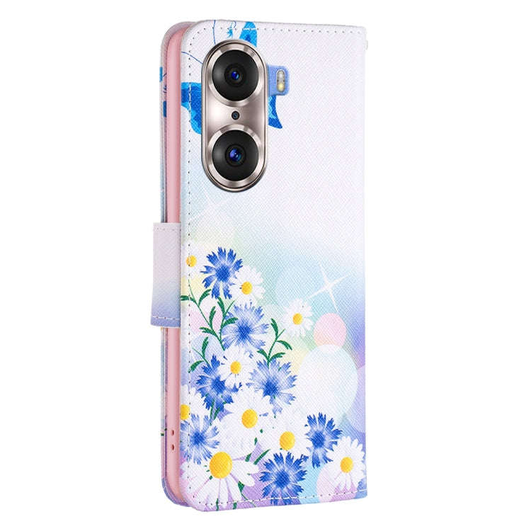 For Honor 60 Pro Colored Drawing Pattern Horizontal Flip Leather Phone Case(Butterfly Love)