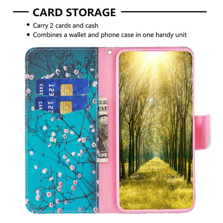 For Honor 60 Pro Colored Drawing Pattern Horizontal Flip Leather Phone Case(Plum Blossom)