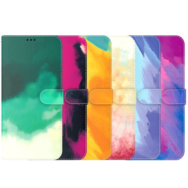 For Infinix Zero X Neo / X6810 Watercolor Pattern Flip Leather Phone Case(Purple Red)