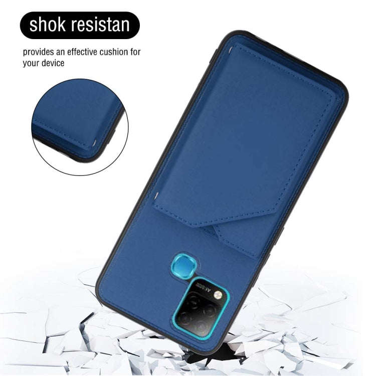 For Infinix Hot 10S / 10T / 10S NFC Skin Feel PU + TPU + PC Phone Case(Blue)