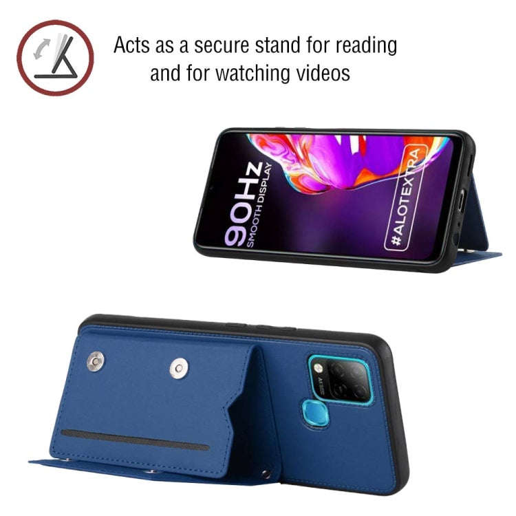 For Infinix Hot 10S / 10T / 10S NFC Skin Feel PU + TPU + PC Phone Case(Blue)