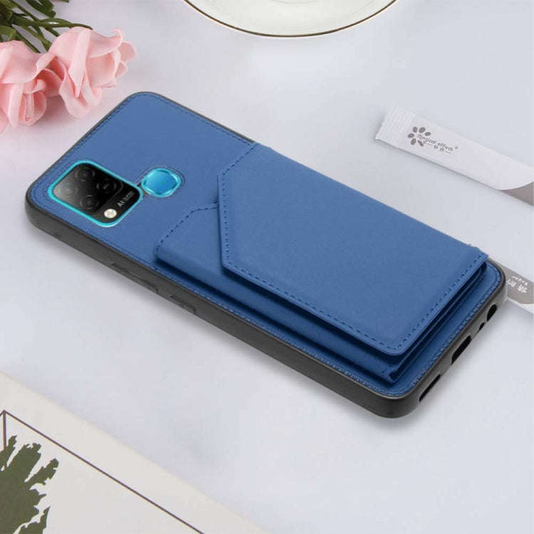 For Infinix Hot 10S / 10T / 10S NFC Skin Feel PU + TPU + PC Phone Case(Blue)