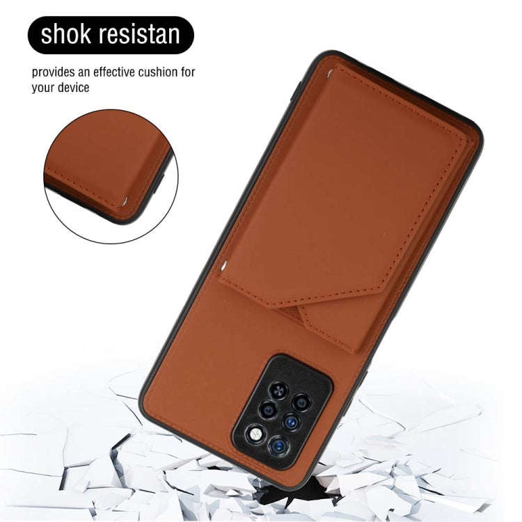For Infinix Note 10 Pro Skin Feel PU + TPU + PC Phone Case(Brown)