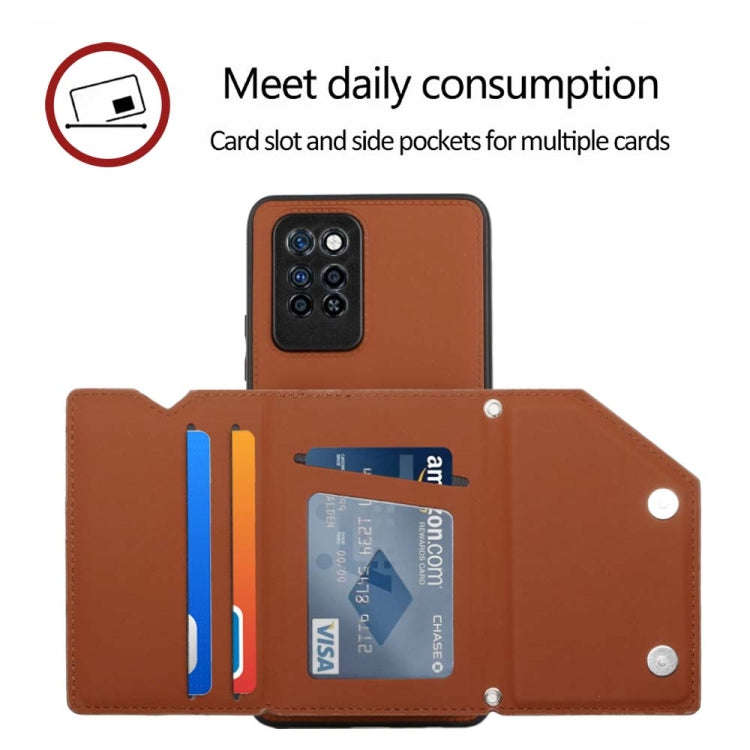 For Infinix Note 10 Pro Skin Feel PU + TPU + PC Phone Case(Brown)