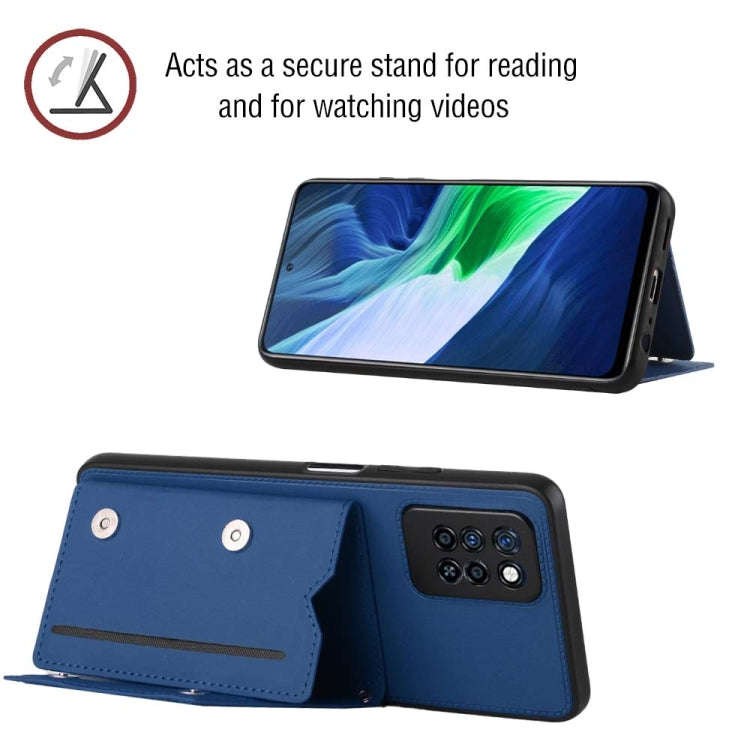 For Infinix Note 10 Pro Skin Feel PU + TPU + PC Phone Case(Blue)