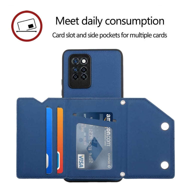 For Infinix Note 10 Pro Skin Feel PU + TPU + PC Phone Case(Blue)