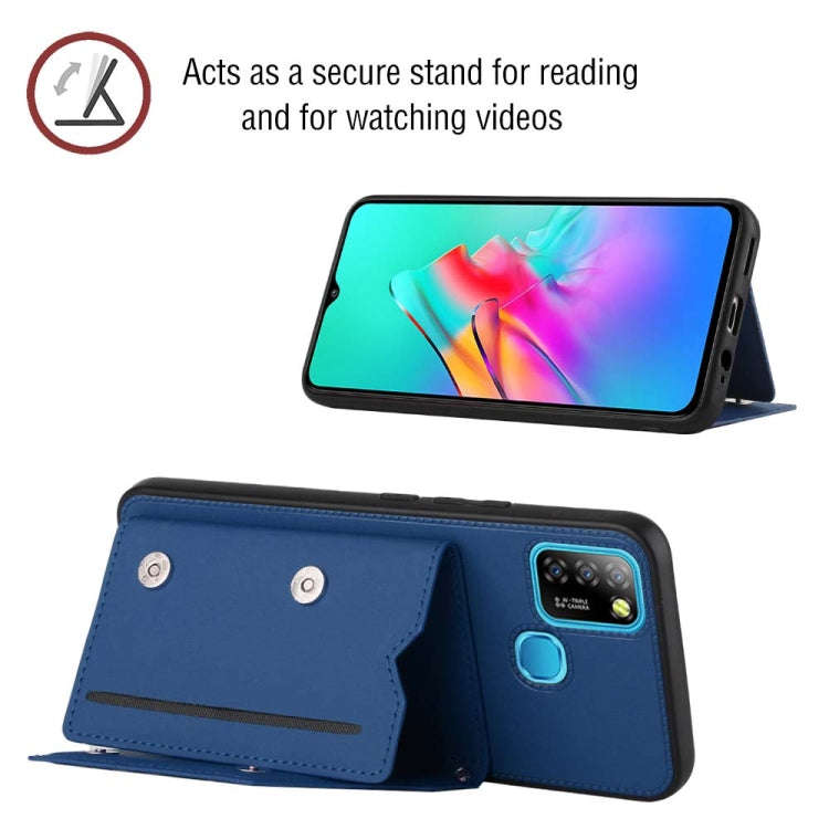 For Infinix Smart 5 / Hot 10 Lite Skin Feel PU + TPU + PC Phone Case(Blue)