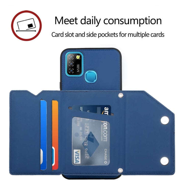 For Infinix Smart 5 / Hot 10 Lite Skin Feel PU + TPU + PC Phone Case(Blue)