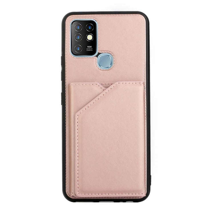 For Infinix Hot 10 Skin Feel PU + TPU + PC Phone Case(Rose Gold)