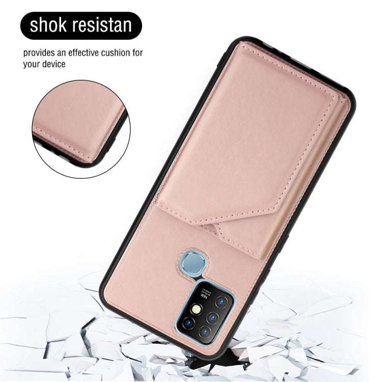 For Infinix Hot 10 Skin Feel PU + TPU + PC Phone Case(Rose Gold)