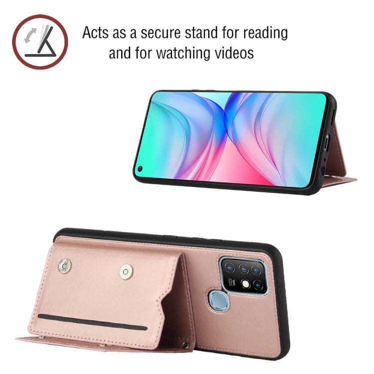 For Infinix Hot 10 Skin Feel PU + TPU + PC Phone Case(Rose Gold)