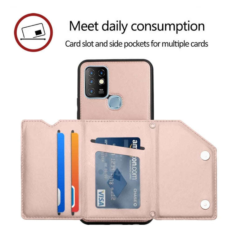 For Infinix Hot 10 Skin Feel PU + TPU + PC Phone Case(Rose Gold)