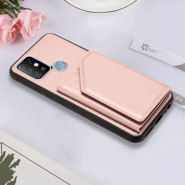 For Infinix Hot 10 Skin Feel PU + TPU + PC Phone Case(Rose Gold)