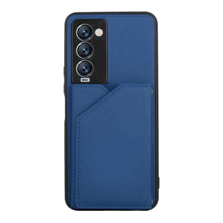 For Tecno Camon 18 Premier Skin Feel PU + TPU + PC Phone Case(Blue)