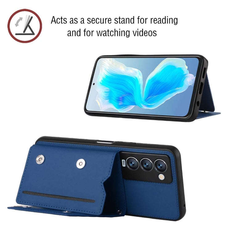 For Tecno Camon 18 Premier Skin Feel PU + TPU + PC Phone Case(Blue)