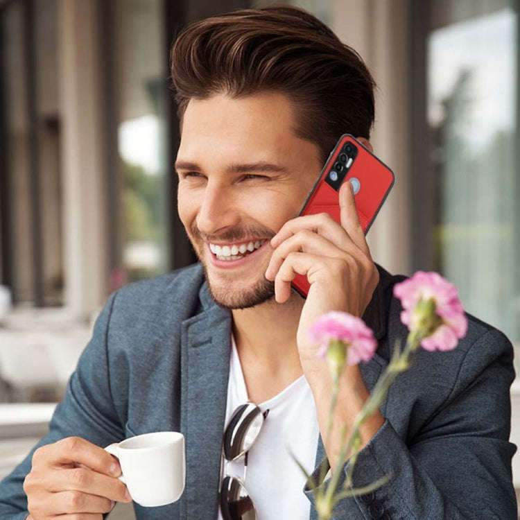 For Tecno Spark 7 Pro Skin Feel PU + TPU + PC Phone Case(Red)