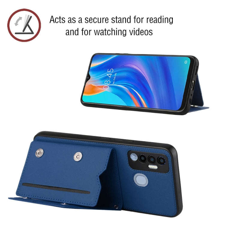 For Tecno Spark 7P Skin Feel PU + TPU + PC Phone Case(Blue)