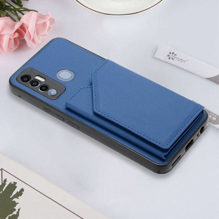 For Tecno Spark 7P Skin Feel PU + TPU + PC Phone Case(Blue)