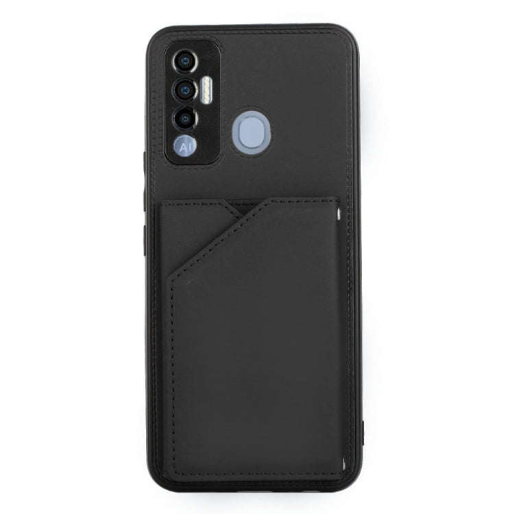 For Tecno Spark 7P Skin Feel PU + TPU + PC Phone Case(Black)