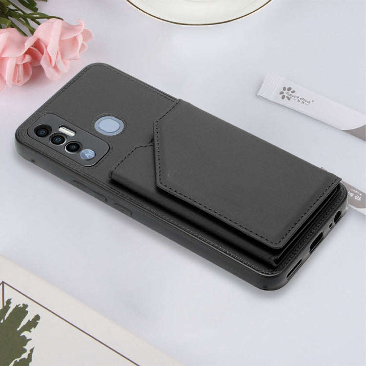For Tecno Spark 7P Skin Feel PU + TPU + PC Phone Case(Black)