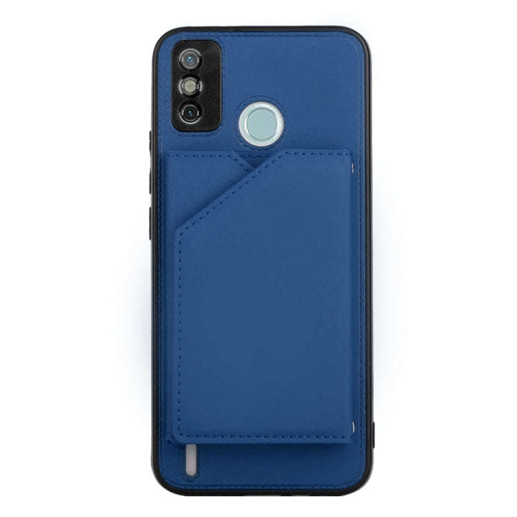 For Tecno Spark 6 Go / Go 2020 Skin Feel PU + TPU + PC Phone Case(Blue)