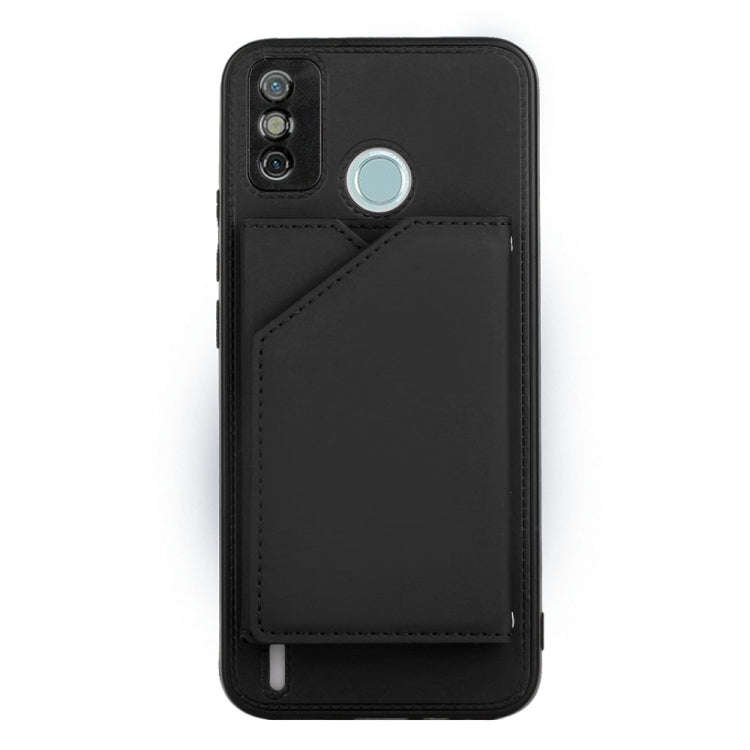 For Tecno Spark 6 Go / Go 2020 Skin Feel PU + TPU + PC Phone Case(Black)