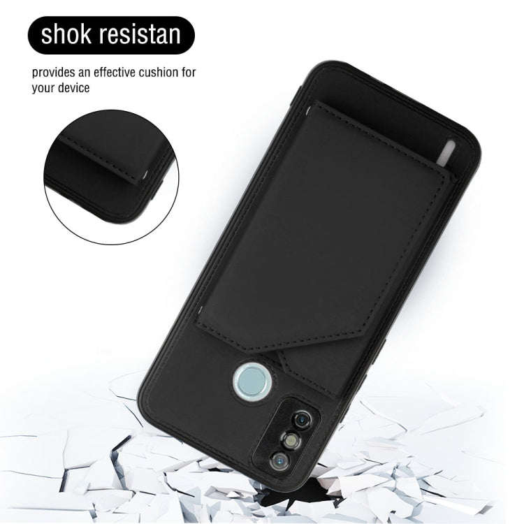 For Tecno Spark 6 Go / Go 2020 Skin Feel PU + TPU + PC Phone Case(Black)