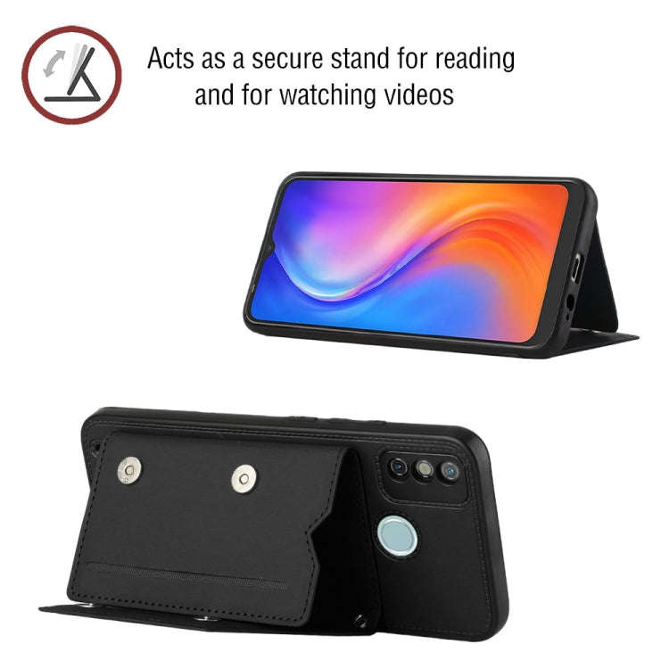 For Tecno Spark 6 Go / Go 2020 Skin Feel PU + TPU + PC Phone Case(Black)