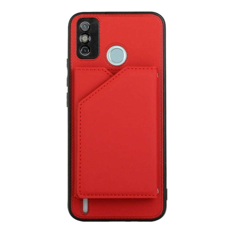 For Tecno Spark 6 Go / Go 2020 Skin Feel PU + TPU + PC Phone Case(Red)