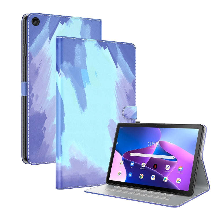 For Lenovo Tab M10 Plus 10.6 3rd Gen. Watercolor Pattern Skin Feel Magnetic Leather Tablet Case(W...