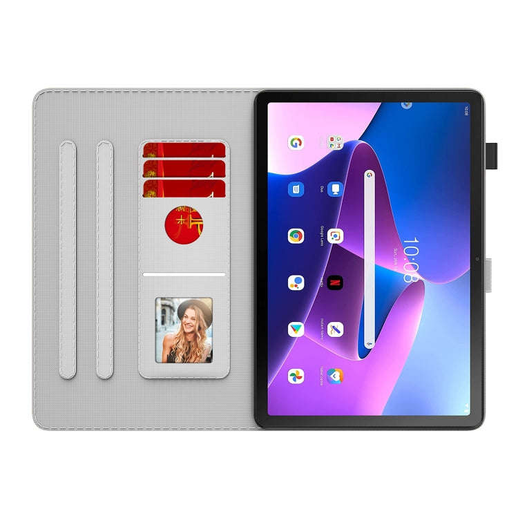 For Lenovo Tab M10 Plus 10.6 3rd Gen. Watercolor Pattern Skin Feel Magnetic Leather Tablet Case(W...