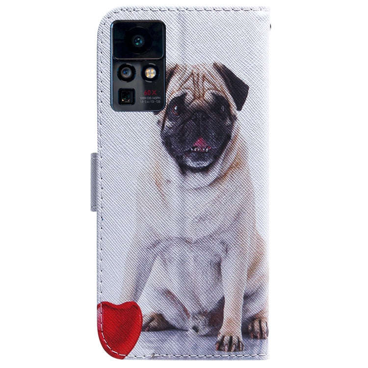 For Infinix Zero X Neo X6810 Coloured Drawing Leather Phone Case(Pug)